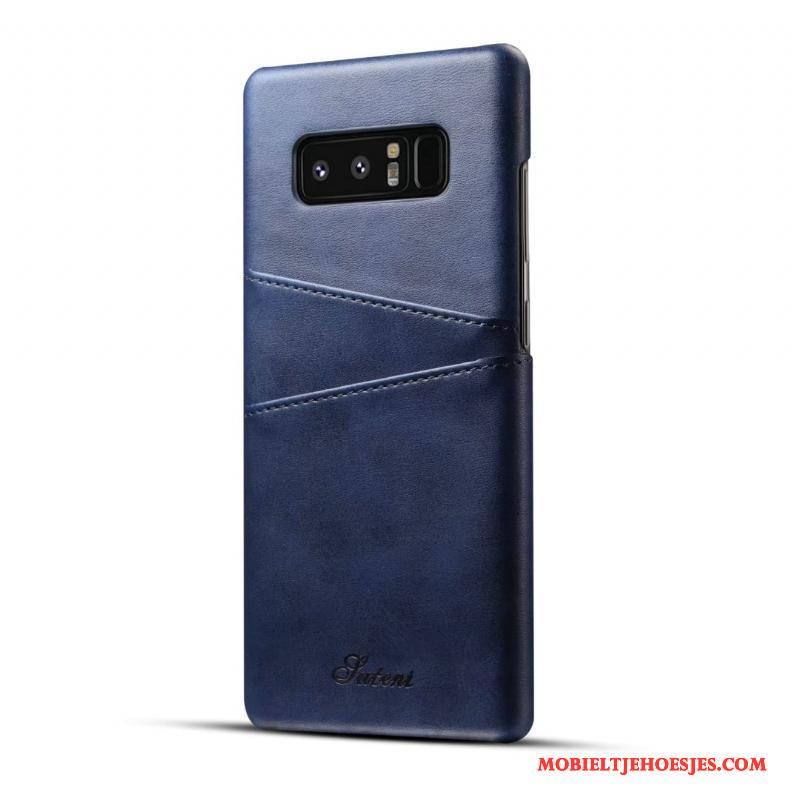 Samsung Galaxy S8+ Ster Blauw Mooi Hoesje Telefoon Bescherming Kaart Bedrijf