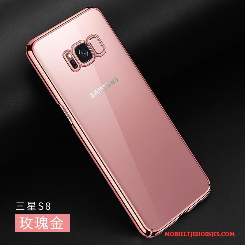 Samsung Galaxy S8 Trend Rose Goud Hoesje Hard Doorzichtig Dun Ster