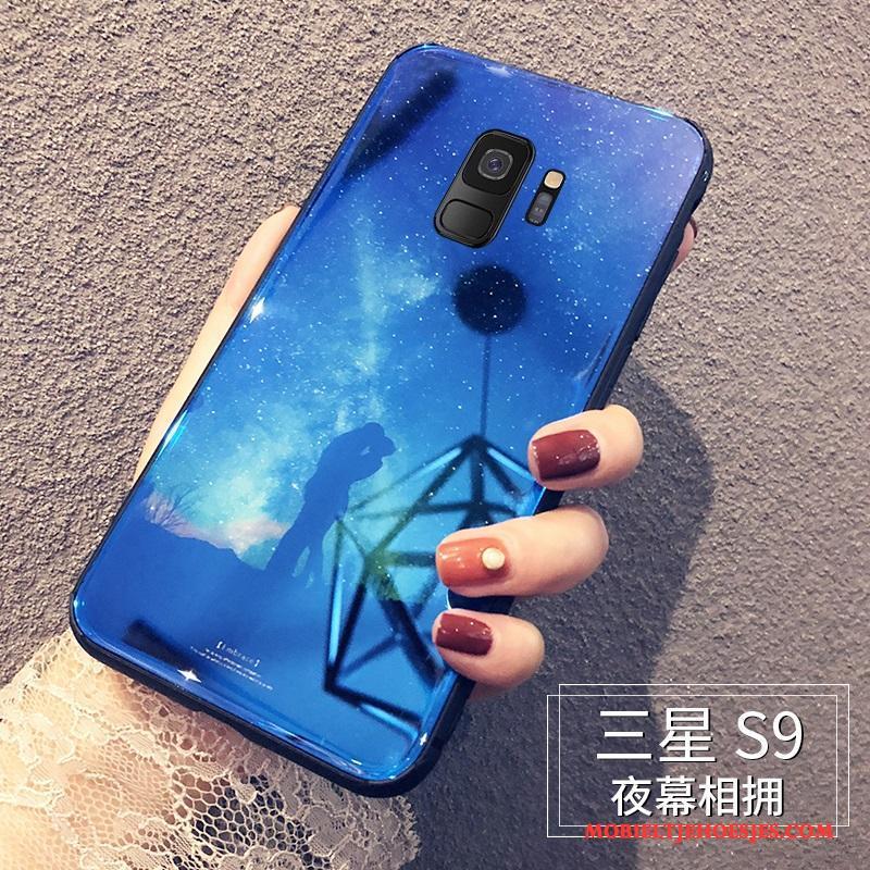 Samsung Galaxy S9 Blauw All Inclusive Glas Ster Hoesje Telefoon Anti-fall Trendy Merk