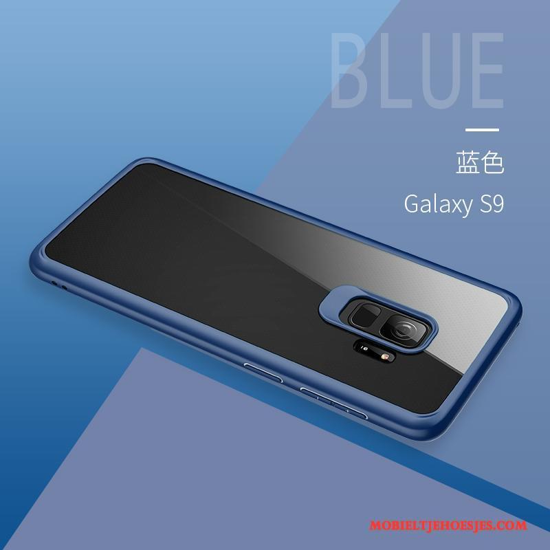 Samsung Galaxy S9 Hoes Blauw Ster All Inclusive Hard Hoesje Telefoon Doorzichtig