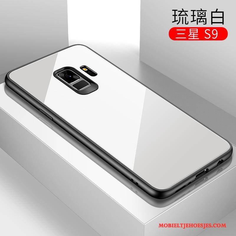 Samsung Galaxy S9 Hoes Wit Scheppend Hoesje Telefoon Glas Dun Ster