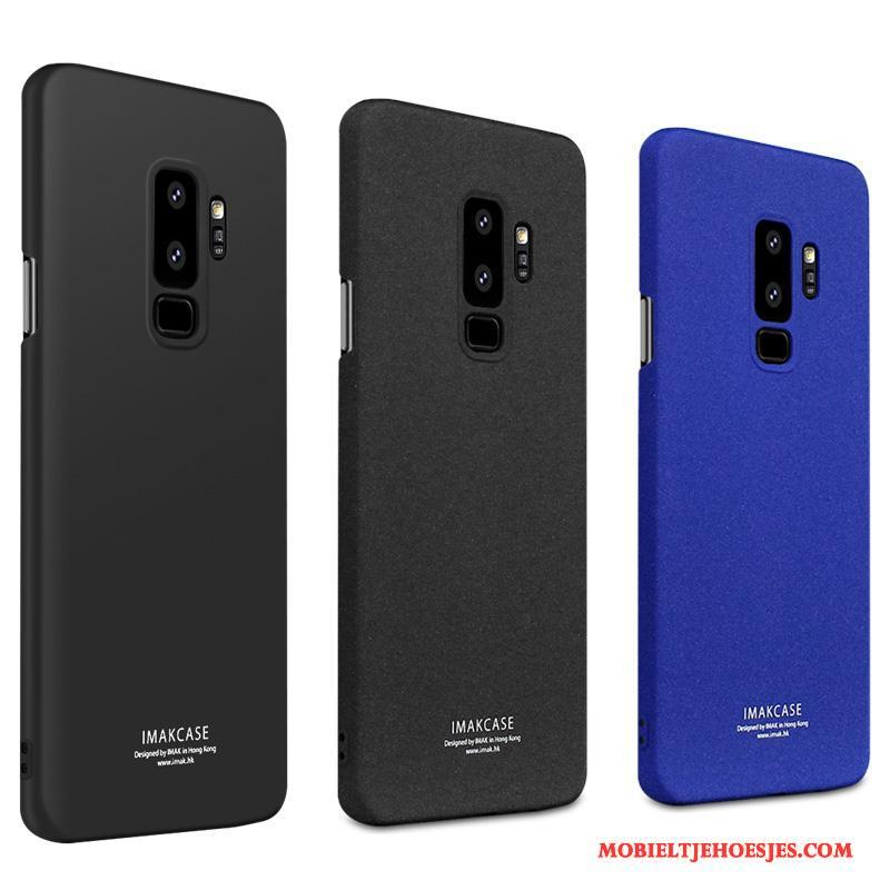 Samsung Galaxy S9 Hoesje Antislip Ondersteuning Blauw Trend Denim Bescherming