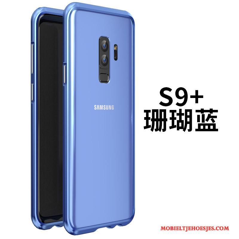 Samsung Galaxy S9+ Hoesje Bescherming Blauw Ster Omlijsting All Inclusive Metaal