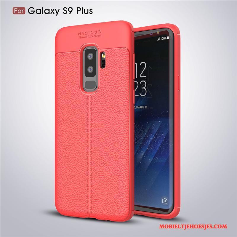 Samsung Galaxy S9+ Hoesje Bescherming Zacht Anti-fall Patroon All Inclusive Hoes Rood