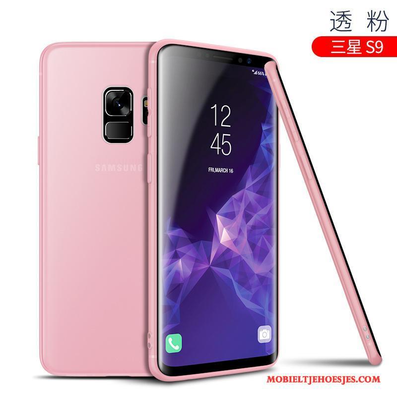 Samsung Galaxy S9 Hoesje Hoes Bescherming Siliconen Zacht Nieuw Roze Schrobben