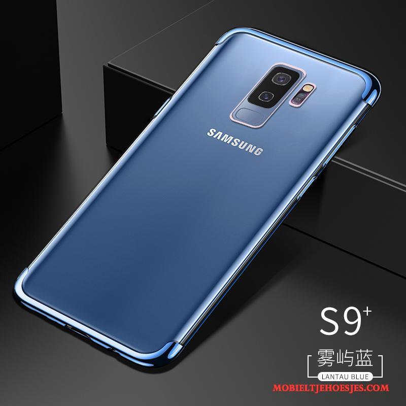 Samsung Galaxy S9+ Hoesje Persoonlijk Ster Doorzichtig Blauw All Inclusive Siliconen Zacht