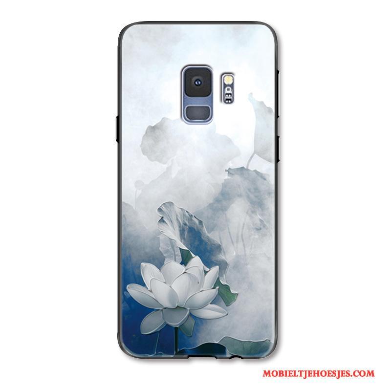 Samsung Galaxy S9 Hoesje Reliëf Vers Wit Ster Bescherming Kunst Hoes