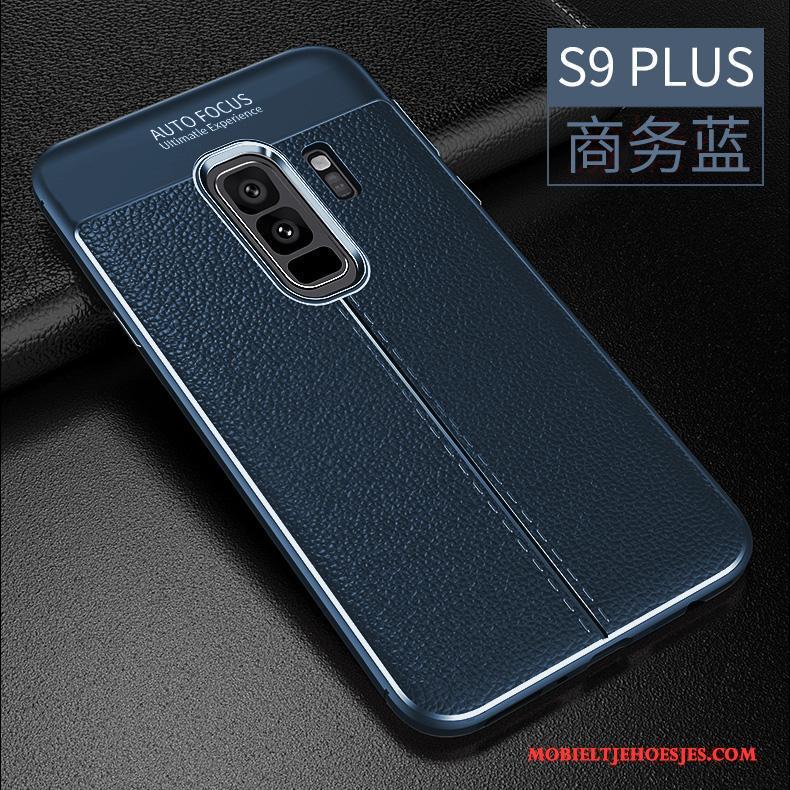 Samsung Galaxy S9+ Hoesje Ster Patroon Hoes Trend Blauw Bescherming Zacht