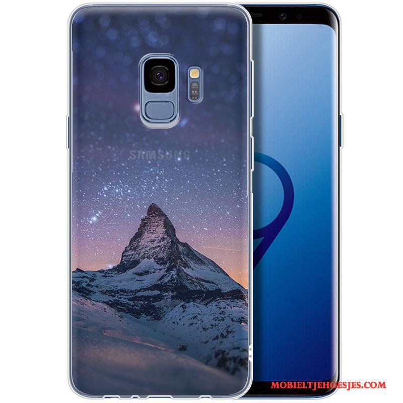 Samsung Galaxy S9+ Hoesje Telefoon Purper Siliconen Persoonlijk Bescherming Ster Trendy Merk