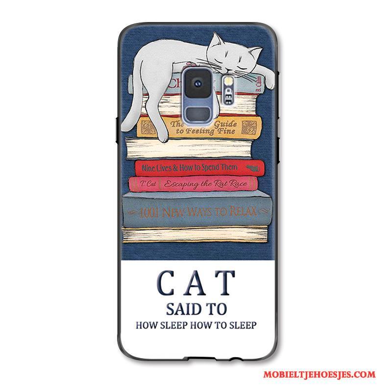 Samsung Galaxy S9 Kat Hoes Student Anti-fall Hanger Siliconen Hoesje Telefoon