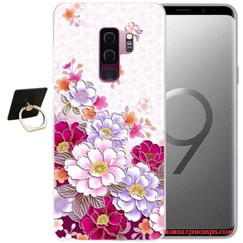 Samsung Galaxy S9+ Ster Zacht Bescherming Spotprent Hoesje Telefoon Roze Wind