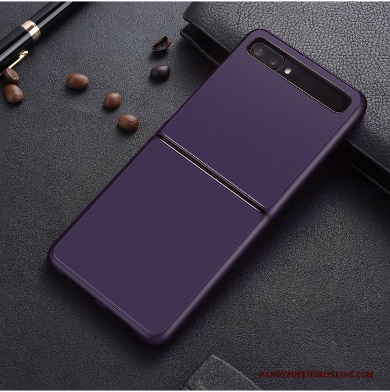 Samsung Z Flip Hoesje Leer Bescherming All Inclusive Scheppend Purper Ster Bedrijf