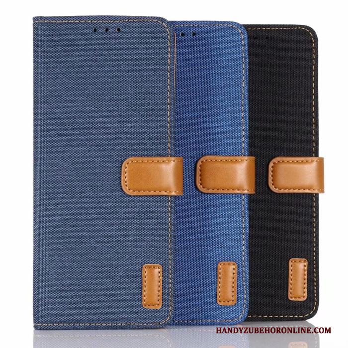 Sony Xperia 10 Ii Hoes Folio Leren Etui Hoesje Bescherming Portemonnee Zwart