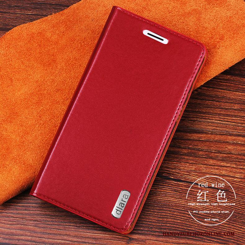 Sony Xperia 10 Plus Rood Clamshell Bescherming Duurzaam Hoesje Mobiele Telefoon Leren Etui