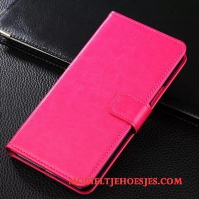 Sony Xperia C4 Dual Hoesje Telefoon Bescherming Mobiele Telefoon Dun Folio Rood Leren Etui