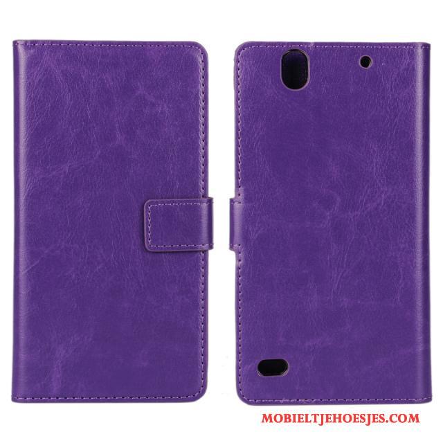 Sony Xperia C4 Hoesje Leren Etui Purper Telefoon Mobiele Telefoon Bescherming