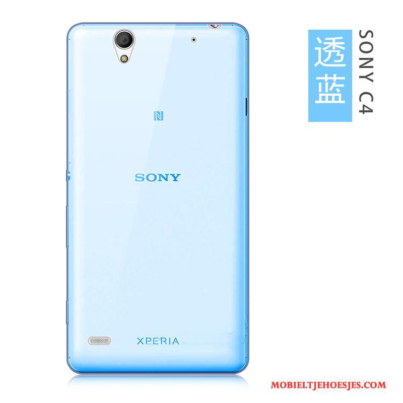 Sony Xperia C4 Zacht Blauw Hoesje Siliconen Telefoon Dun Grote