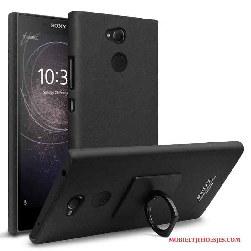 Sony Xperia L2 Ondersteuning Scheppend Zwart Bescherming Hoes Hoesje Telefoon Ring