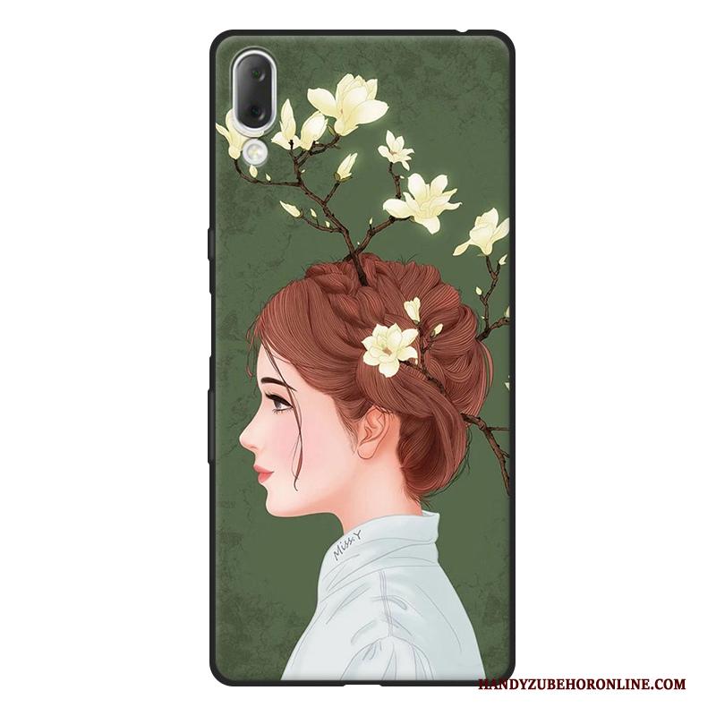 Sony Xperia L3 Hoesje Mini Anti-fall Groen Kunst Telefoon Schrobben