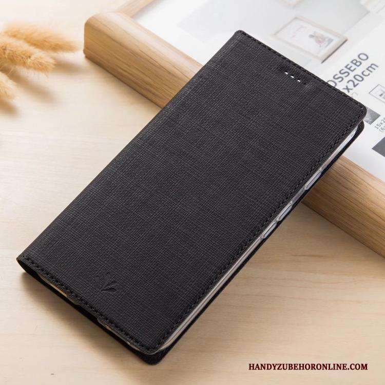 Sony Xperia L3 Hoesje Telefoon Bescherming Folio Zwart Anti-fall Patroon Kaart
