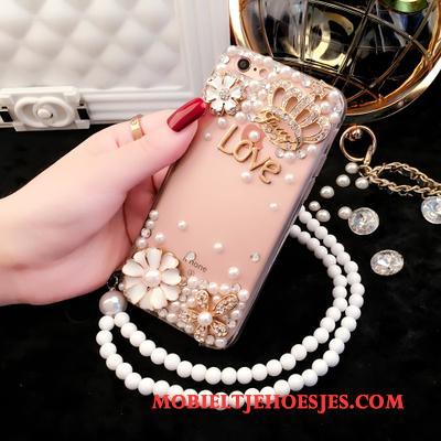 Sony Xperia M5 Dual Hoesje Telefoon Anti-fall Roze Trend Bescherming Met Strass