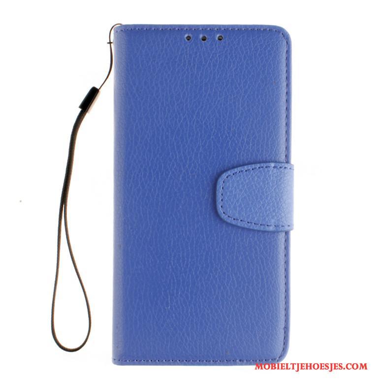 Sony Xperia M5 Dual Zacht Blauw Bescherming Anti-fall Hoesje Telefoon Folio Leren Etui