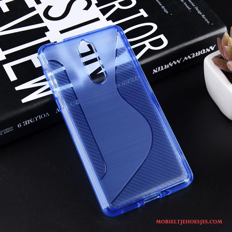 Sony Xperia Xa1 Plus Hoesje Telefoon Siliconen Blauw Zacht Bescherming Mobiele Telefoon
