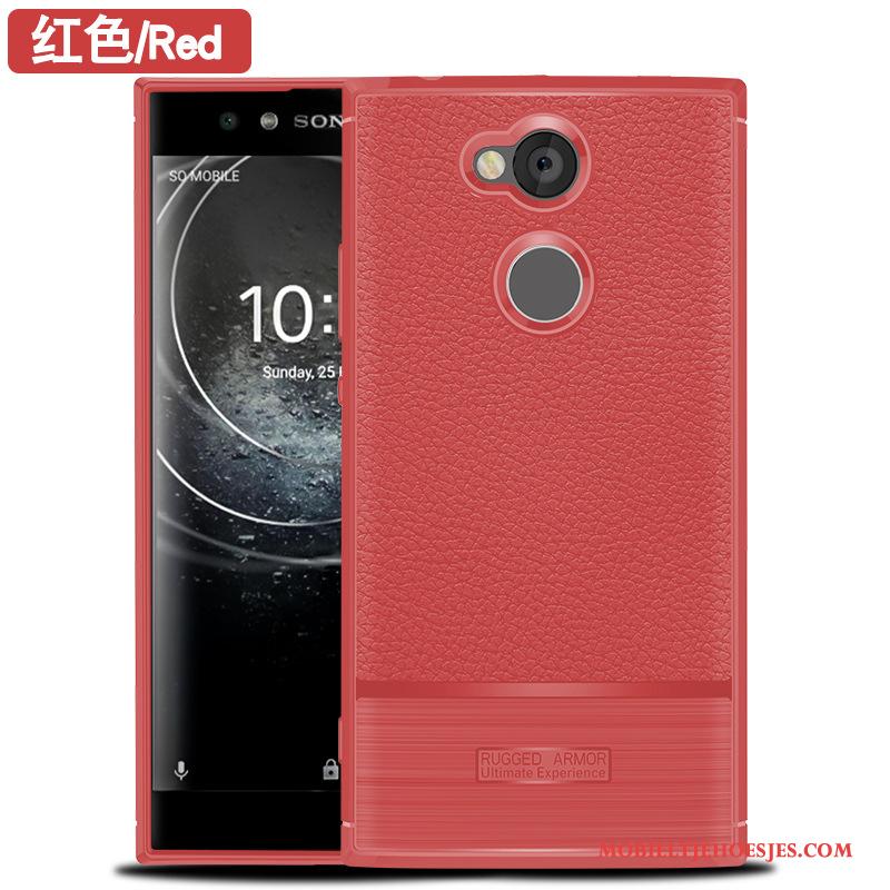 Sony Xperia Xa2 Ultra Bescherming Rood Siliconen Anti-fall Hoes Hoesje Telefoon Nieuw