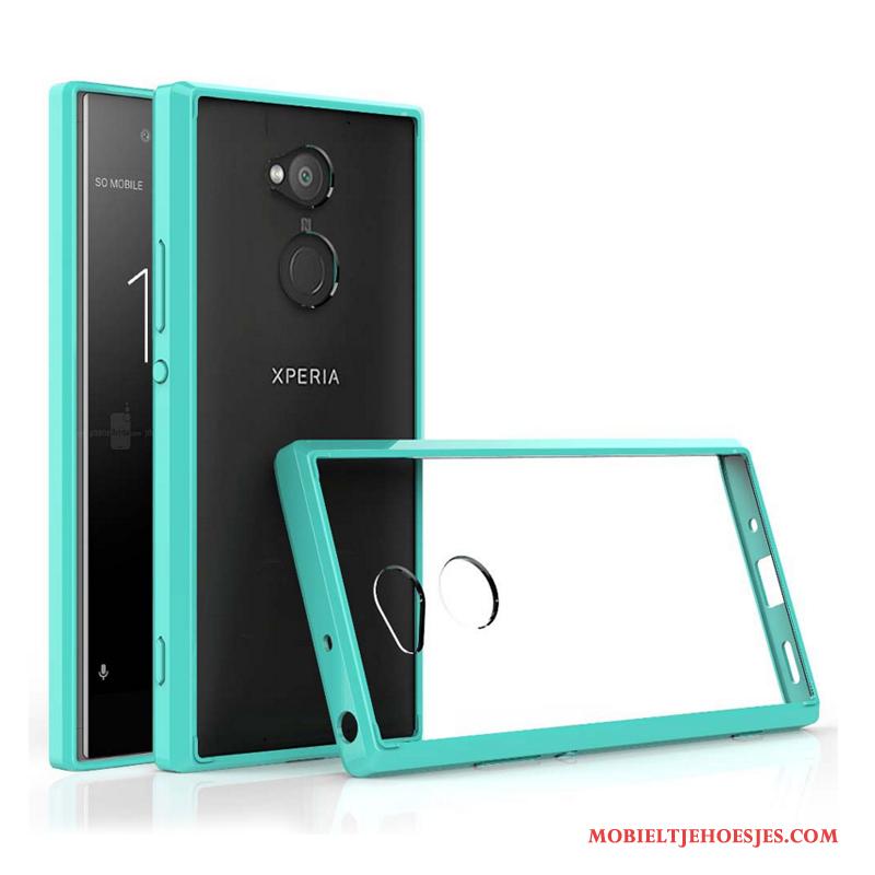 Sony Xperia Xa2 Ultra Hoesje Telefoon Groen Omlijsting Persoonlijk Anti-fall Bescherming