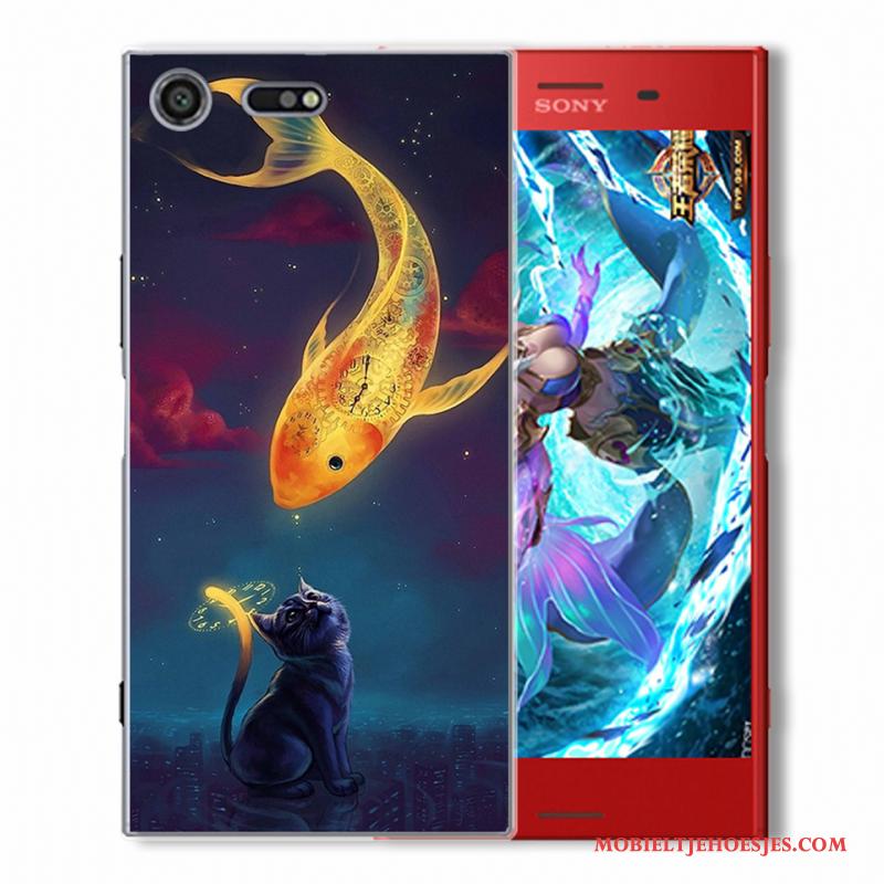 Sony Xperia Xz Premium Bescherming Purper Wind Hoesje Telefoon All Inclusive Persoonlijk Anti-fall