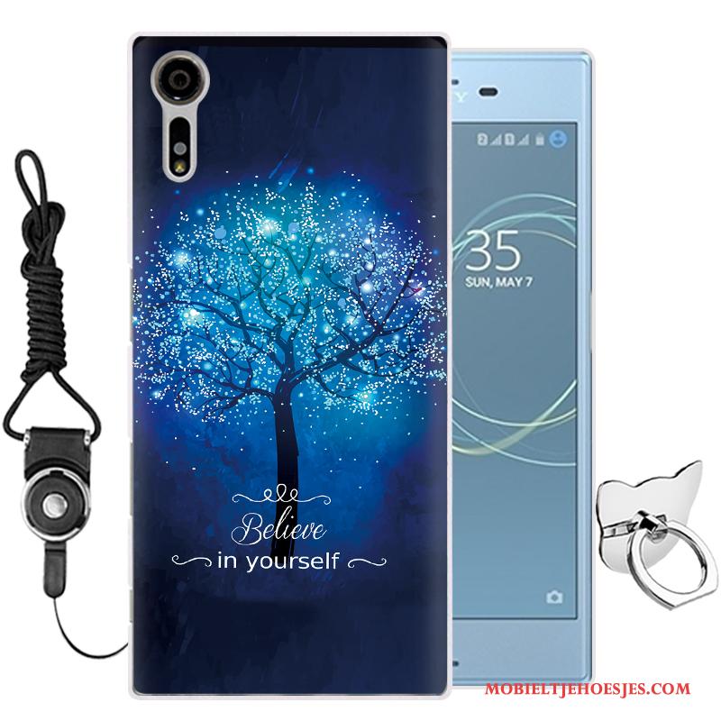Sony Xperia Xz Spotprent Zacht Siliconen Hoes Hoesje Telefoon Bescherming Blauw