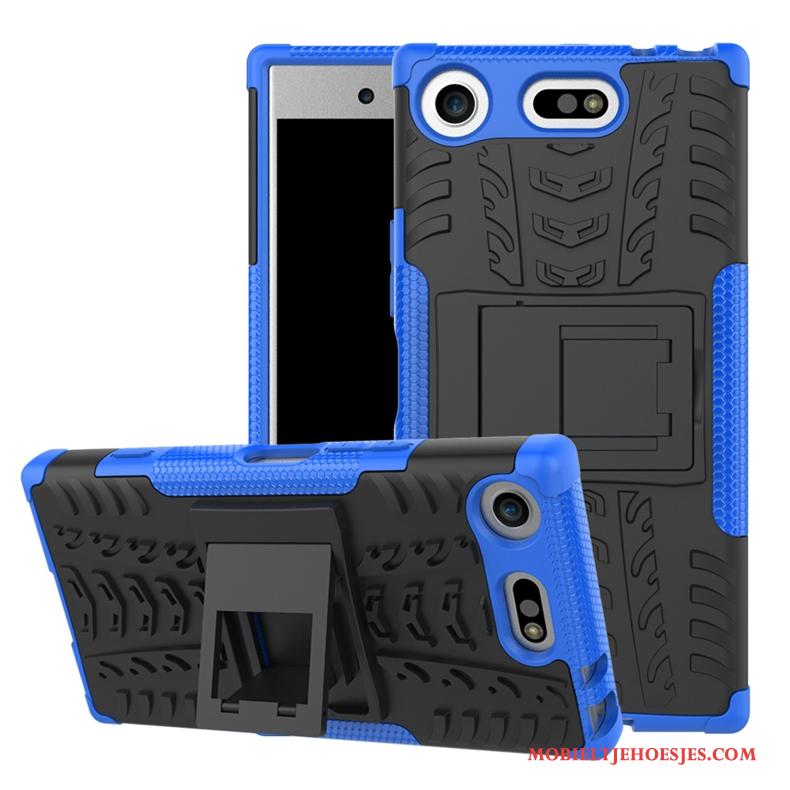 Sony Xperia Xz1 Compact All Inclusive Ondersteuning Blauw Hoes Hoesje Telefoon Bescherming Trend