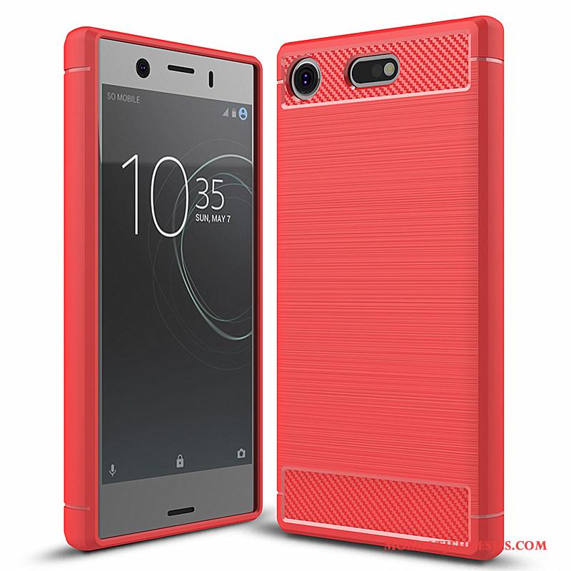 Sony Xperia Xz1 Compact Hoesje Telefoon Zacht Rood Bescherming Siliconen Trend