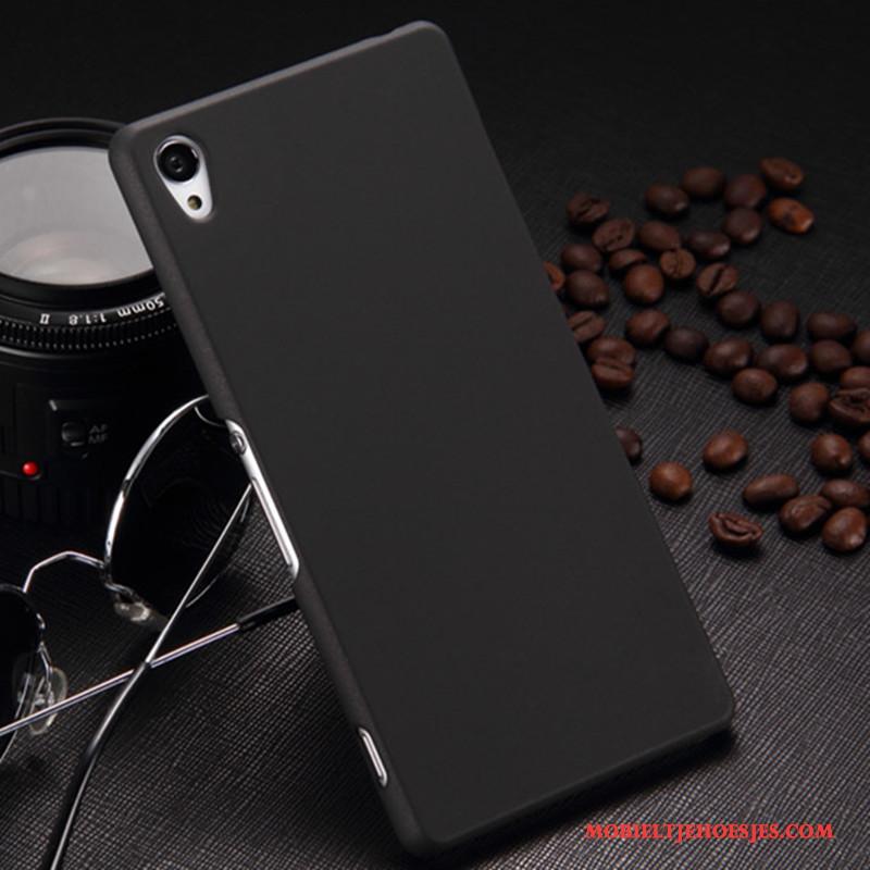 Sony Xperia Z3+ Hard Zwart Schrobben Hoes Bescherming Hoesje Telefoon