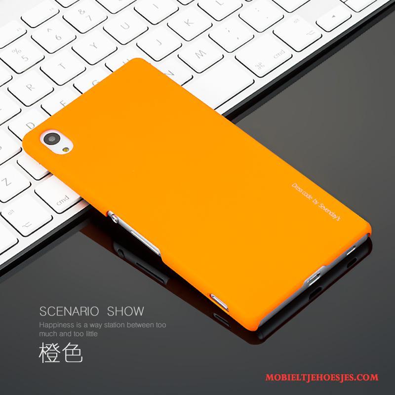 Sony Xperia Z3+ Hoesje Telefoon Gladde Oranje Mobiele Telefoon Hard Dun Eenvoudige