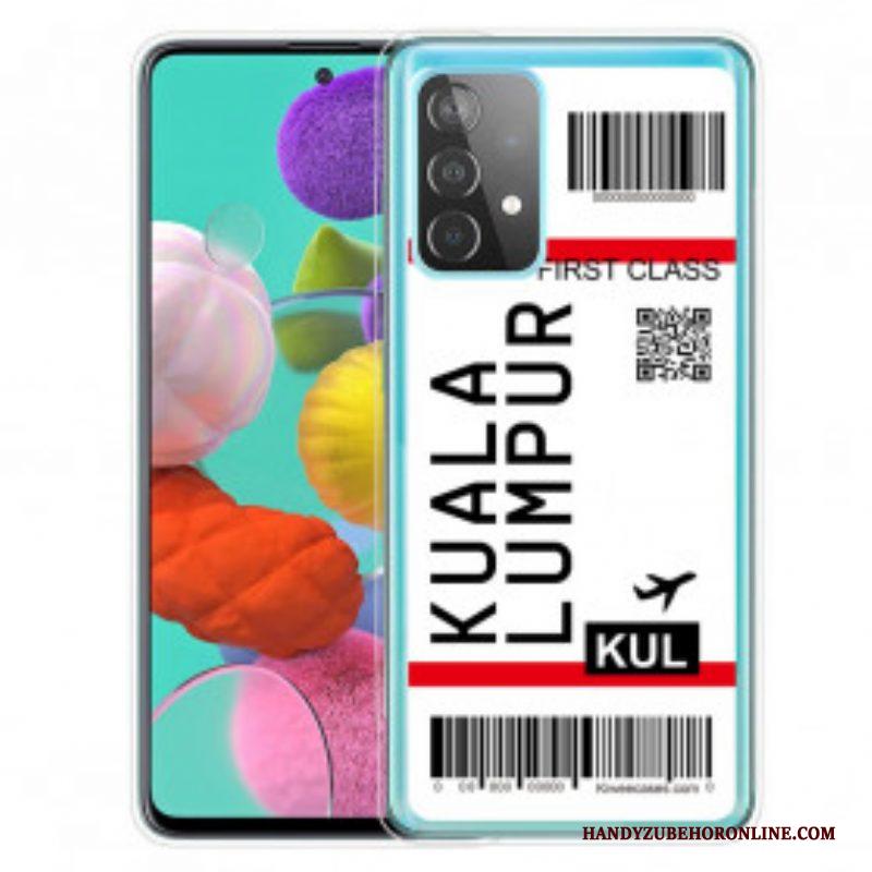 Telefoonhoesje voor Samsung Galaxy A52 4G / A52 5G / A52s 5G Instapkaart Naar Kuala Lumpur