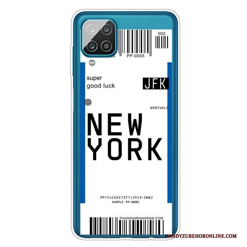 Telefoonhoesje voor Samsung Galaxy M12 / A12 Instapkaart Naar New York