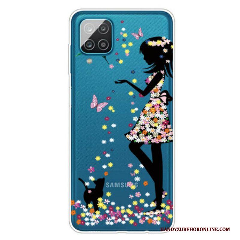 Telefoonhoesje voor Samsung Galaxy M12 / A12 Mooi Bloemhoofd