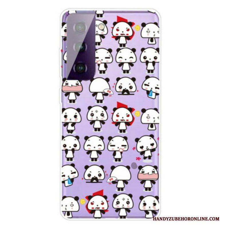 Telefoonhoesje voor Samsung Galaxy S21 FE Naadloze Grappige Panda's