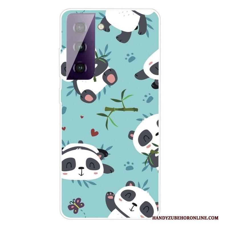 Telefoonhoesje voor Samsung Galaxy S21 FE Stelletje Panda's