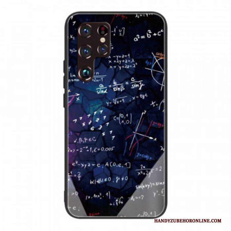 Telefoonhoesje voor Samsung Galaxy S22 Ultra 5G Wiskundige Berekeningen Van Gehard Glas