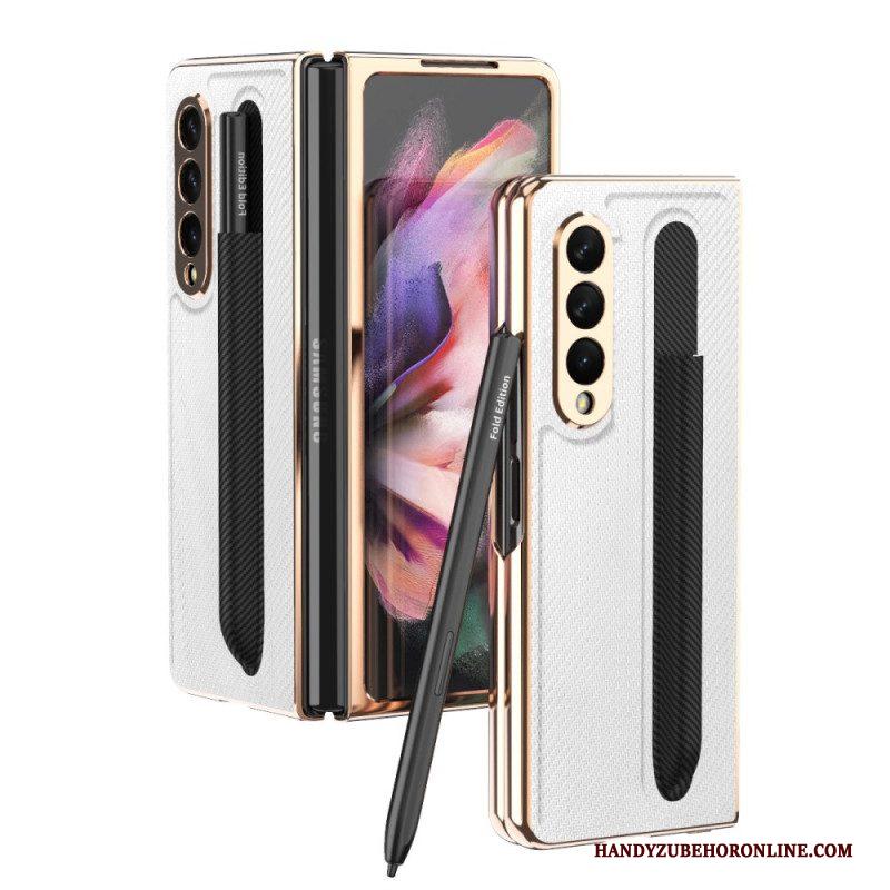 Telefoonhoesje voor Samsung Galaxy Z Fold 3 5G Bescherming Hoesje Schermbeschermer En Stylushouder