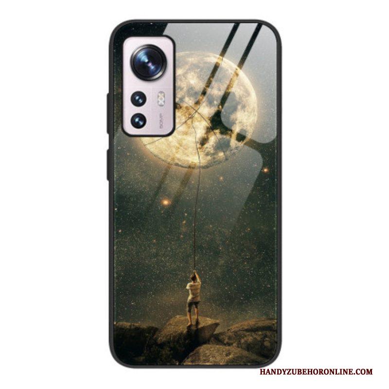 Telefoonhoesje voor Xiaomi 12 / 12X Moon Man Gehard Glas