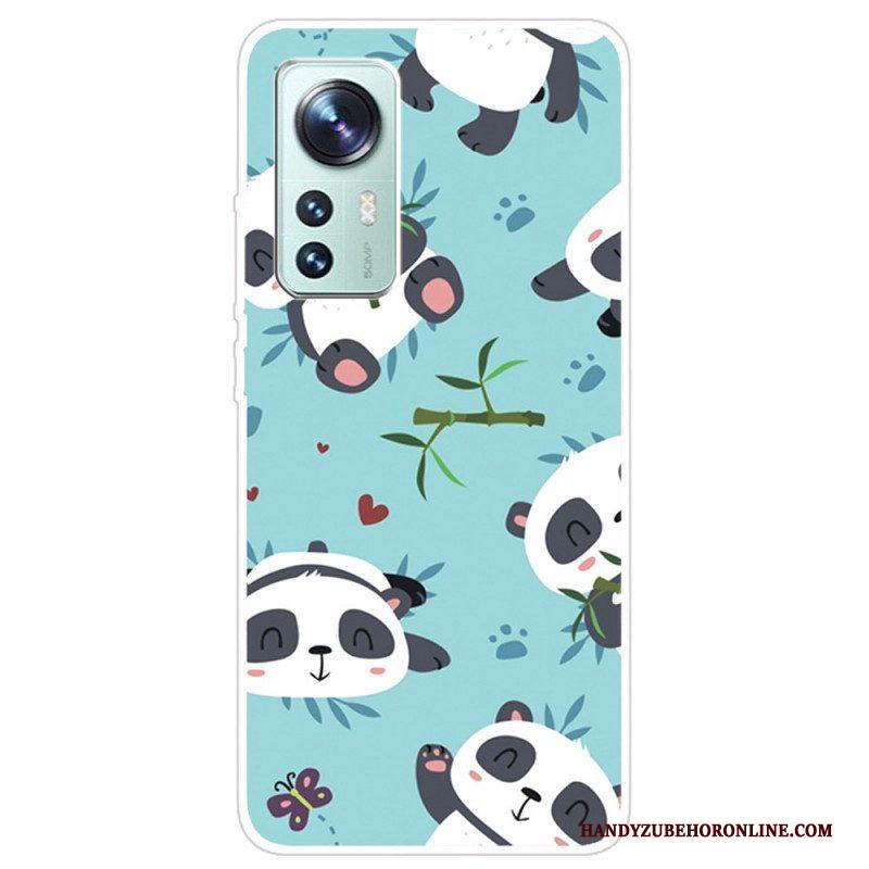 Telefoonhoesje voor Xiaomi 12 Pro Siliconen Stelletje Panda's