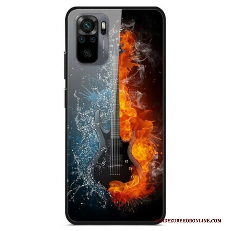 Telefoonhoesje voor Xiaomi Redmi Note 10 / 10S Gitaar Van Gehard Glas