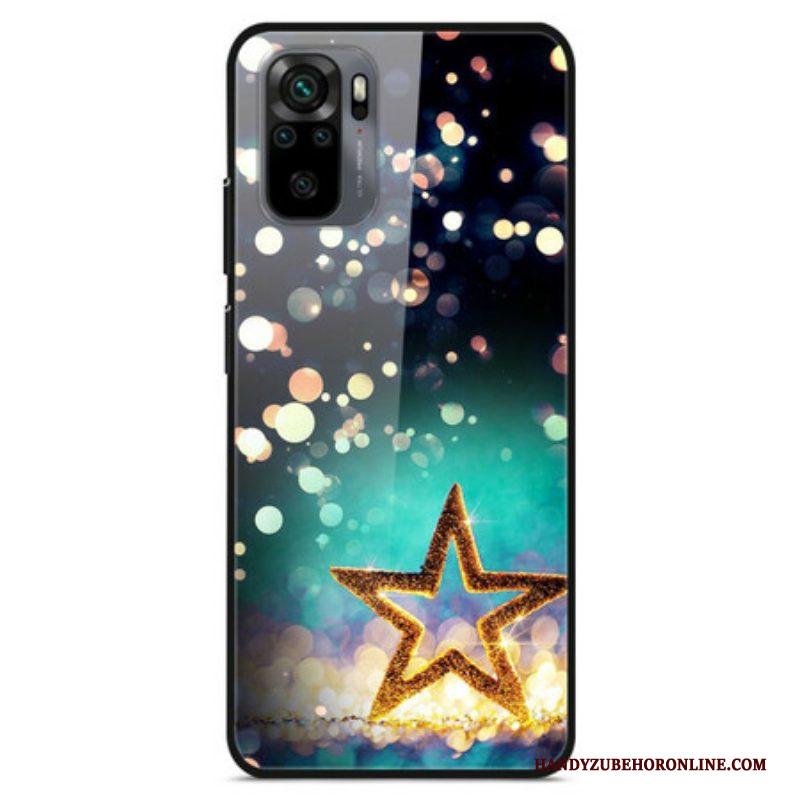 Telefoonhoesje voor Xiaomi Redmi Note 10 / 10S Ster Gehard Glas