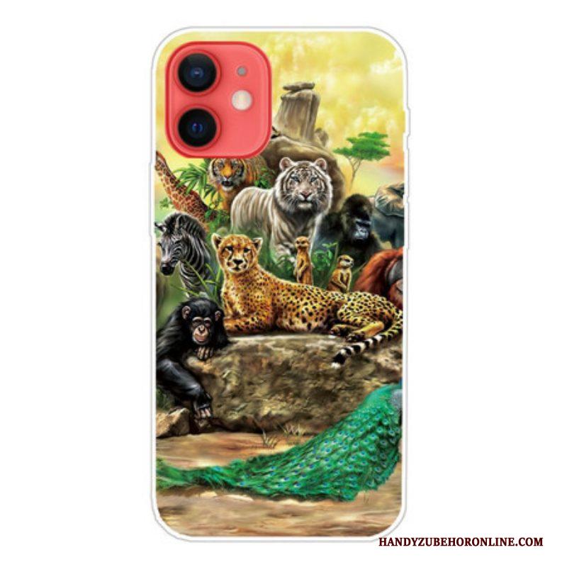 Telefoonhoesje voor iPhone 13 Mini Safari-dieren