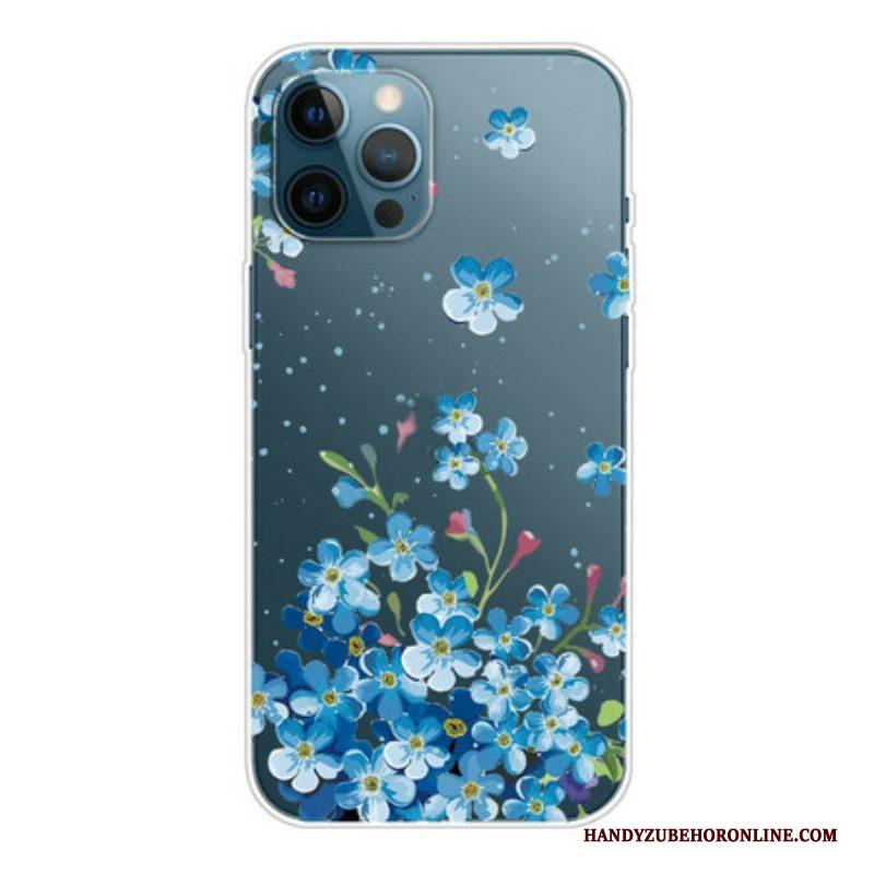 Telefoonhoesje voor iPhone 13 Pro Boeket Van Blauwe Bloemen