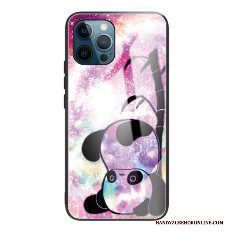 Telefoonhoesje voor iPhone 13 Pro Panda En Bamboe Gehard Glas