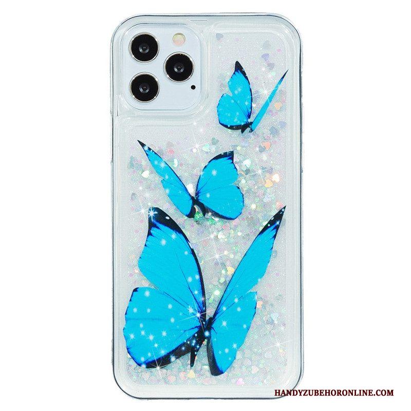 Telefoonhoesje voor iPhone 15 Pro Max Vlinders Glitteren